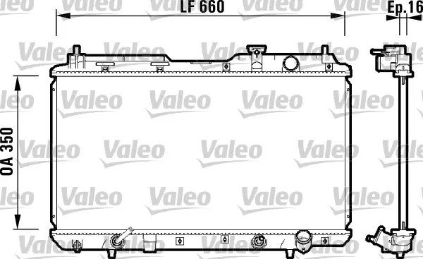 Радиатор, охлаждане на двигателя VALEO 734110