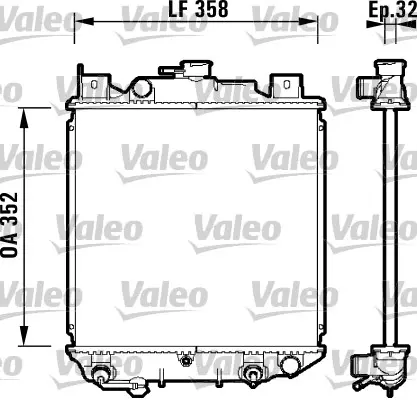 Радиатор, охлаждане на двигателя VALEO 734203