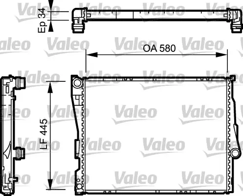 Радиатор, охлаждане на двигателя VALEO