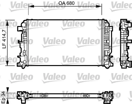 Радиатор, охлаждане на двигателя VALEO 735089