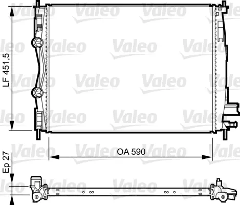 Радиатор, охлаждане на двигателя VALEO 735381