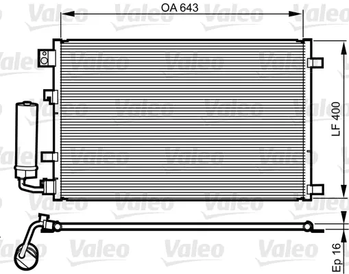 Кондензатор, климатизация VALEO 814008