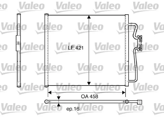 Кондензатор, климатизация VALEO 816922