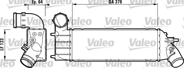 Интеркулер (охладител за въздуха на турбината) VALEO