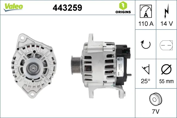 Генератор VALEO 443259