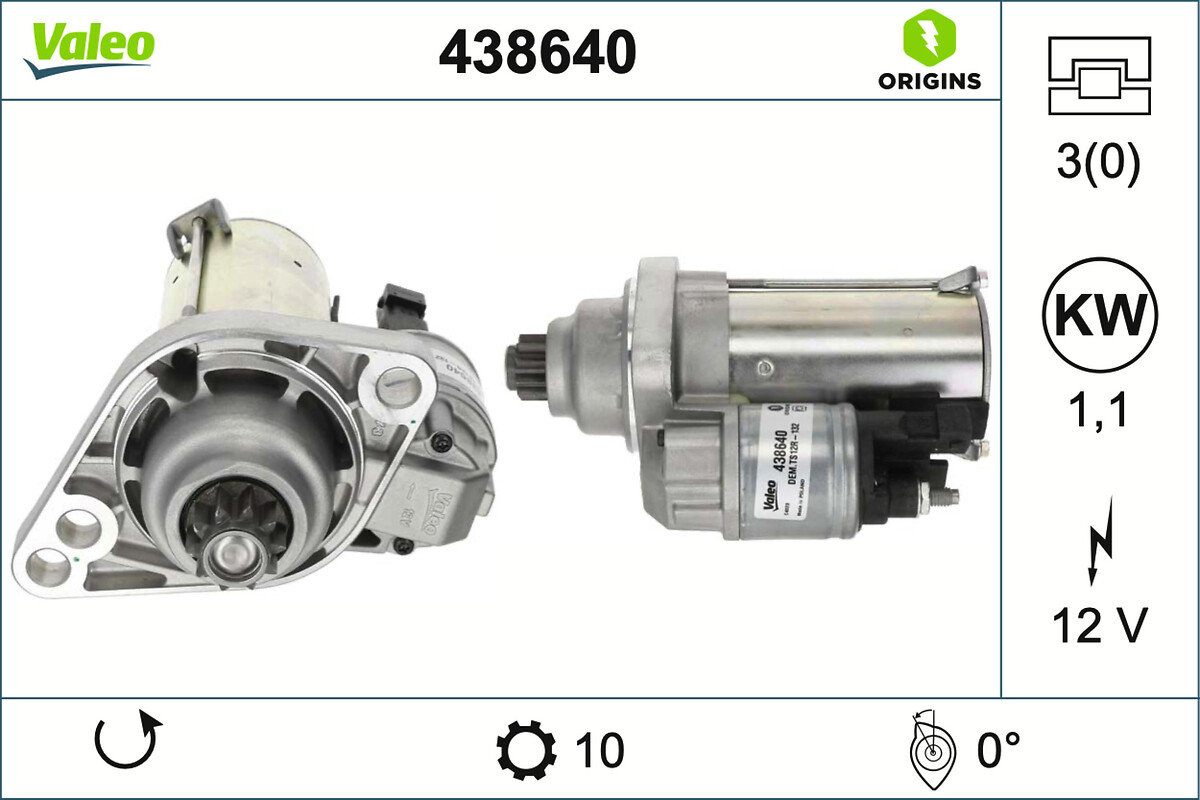 VALEO ORIGINS NEW OE TECHNOLOGY , стартер VALEO