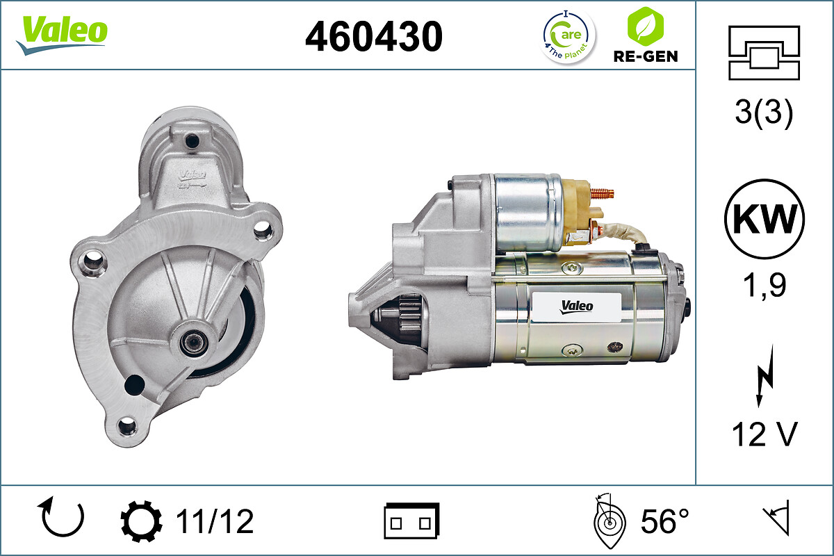 VALEO RE-GEN REMANUFACTURED , стартер VALEO