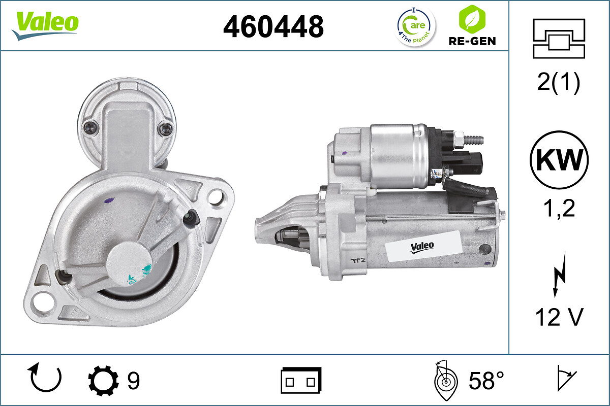 VALEO RE-GEN REMANUFACTURED , стартер VALEO