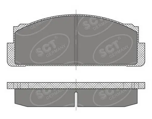 Комплект спирачно феродо, дискови спирачки SCT - MANNOL