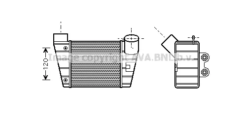 Интеркулер (охладител за въздуха на турбината) AVA QUALITY COOLING