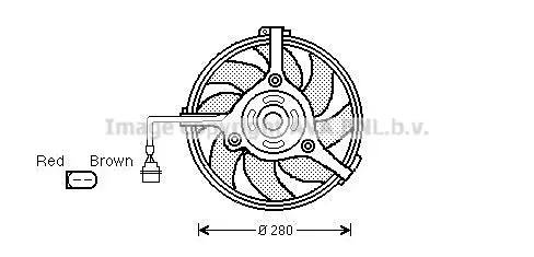 Вентилатор, охлаждане на двигателя AVA QUALITY COOLING