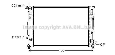 Радиатор, охлаждане на двигателя AVA QUALITY COOLING