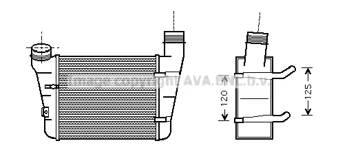 Интеркулер (охладител за въздуха на турбината) AVA QUALITY COOLING