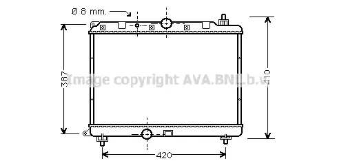 Радиатор, охлаждане на двигателя AVA QUALITY COOLING