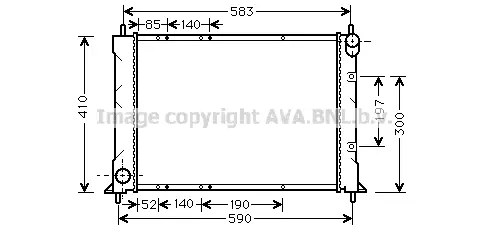 Радиатор, охлаждане на двигателя AVA QUALITY COOLING