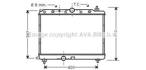 Радиатор, охлаждане на двигателя AVA QUALITY COOLING