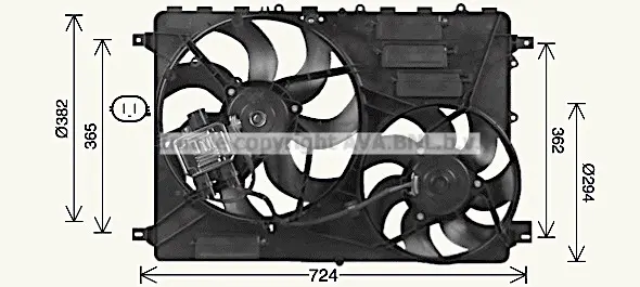 Вентилатор, охлаждане на двигателя AVA QUALITY COOLING