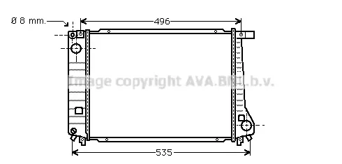Радиатор, охлаждане на двигателя AVA QUALITY COOLING