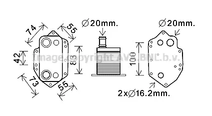 Маслен радиатор, двигателно масло AVA QUALITY COOLING