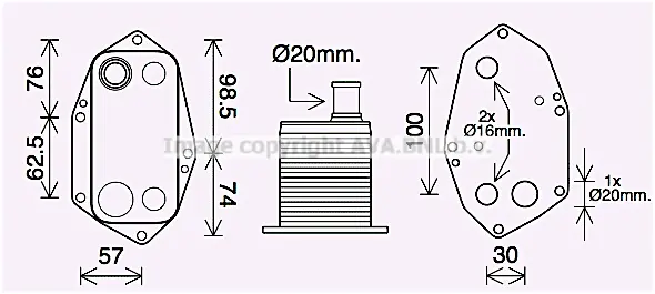 Маслен радиатор, двигателно масло AVA QUALITY COOLING