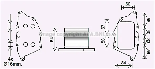 Маслен радиатор, двигателно масло AVA QUALITY COOLING