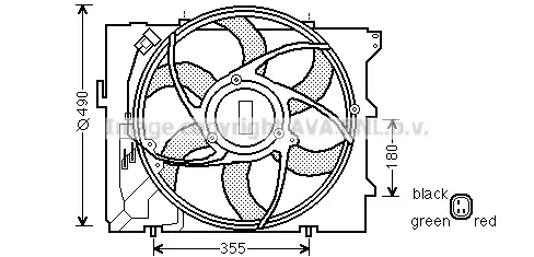 Вентилатор, охлаждане на двигателя AVA QUALITY COOLING