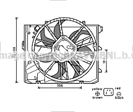 Вентилатор, охлаждане на двигателя AVA QUALITY COOLING