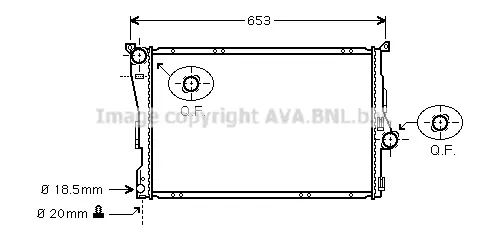 Радиатор, охлаждане на двигателя AVA QUALITY COOLING
