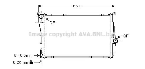 Радиатор, охлаждане на двигателя AVA QUALITY COOLING