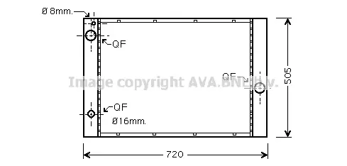 Радиатор, охлаждане на двигателя AVA QUALITY COOLING