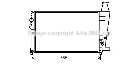 Радиатор, охлаждане на двигателя AVA QUALITY COOLING