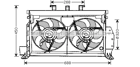 Вентилатор, охлаждане на двигателя AVA QUALITY COOLING