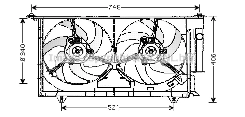 Вентилатор, охлаждане на двигателя AVA QUALITY COOLING
