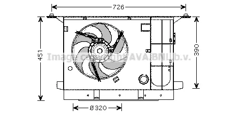 Вентилатор, охлаждане на двигателя AVA QUALITY COOLING