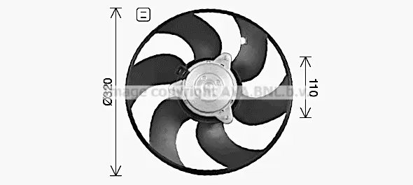 Вентилатор, охлаждане на двигателя AVA QUALITY COOLING