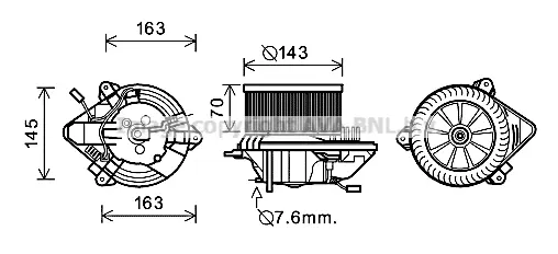 Вентилатор вътрешно пространство AVA QUALITY COOLING