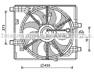 Вентилатор, охлаждане на двигателя AVA QUALITY COOLING