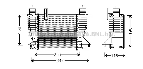 Интеркулер (охладител за въздуха на турбината) AVA QUALITY COOLING