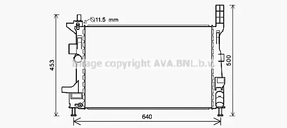 Радиатор, охлаждане на двигателя AVA QUALITY COOLING
