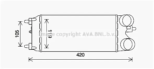 Интеркулер (охладител за въздуха на турбината) AVA QUALITY COOLING