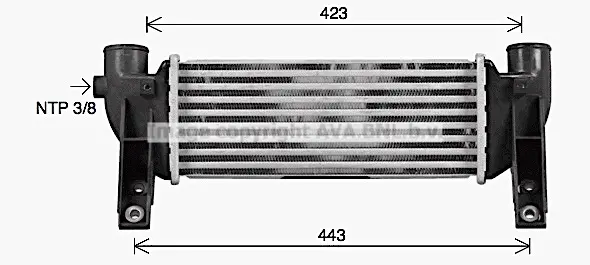 Интеркулер (охладител за въздуха на турбината) AVA QUALITY COOLING