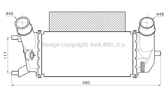 Интеркулер (охладител за въздуха на турбината) AVA QUALITY COOLING