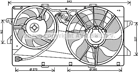 Вентилатор, охлаждане на двигателя AVA QUALITY COOLING