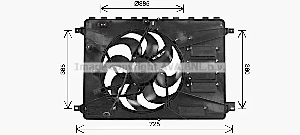 Вентилатор, охлаждане на двигателя AVA QUALITY COOLING