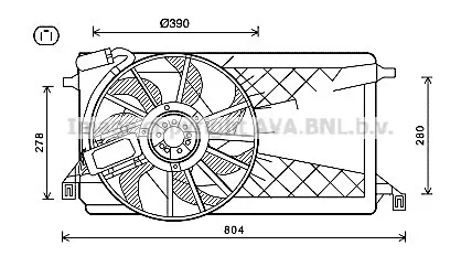 Вентилатор, охлаждане на двигателя AVA QUALITY COOLING