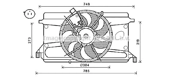Вентилатор, охлаждане на двигателя AVA QUALITY COOLING