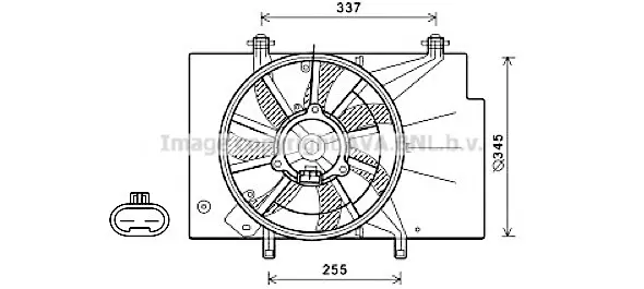 Вентилатор, охлаждане на двигателя AVA QUALITY COOLING