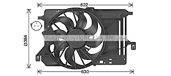 Вентилатор, охлаждане на двигателя AVA QUALITY COOLING