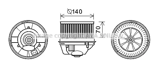 Вентилатор вътрешно пространство AVA QUALITY COOLING