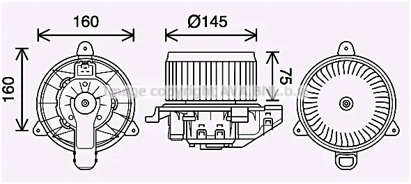Вентилатор вътрешно пространство AVA QUALITY COOLING